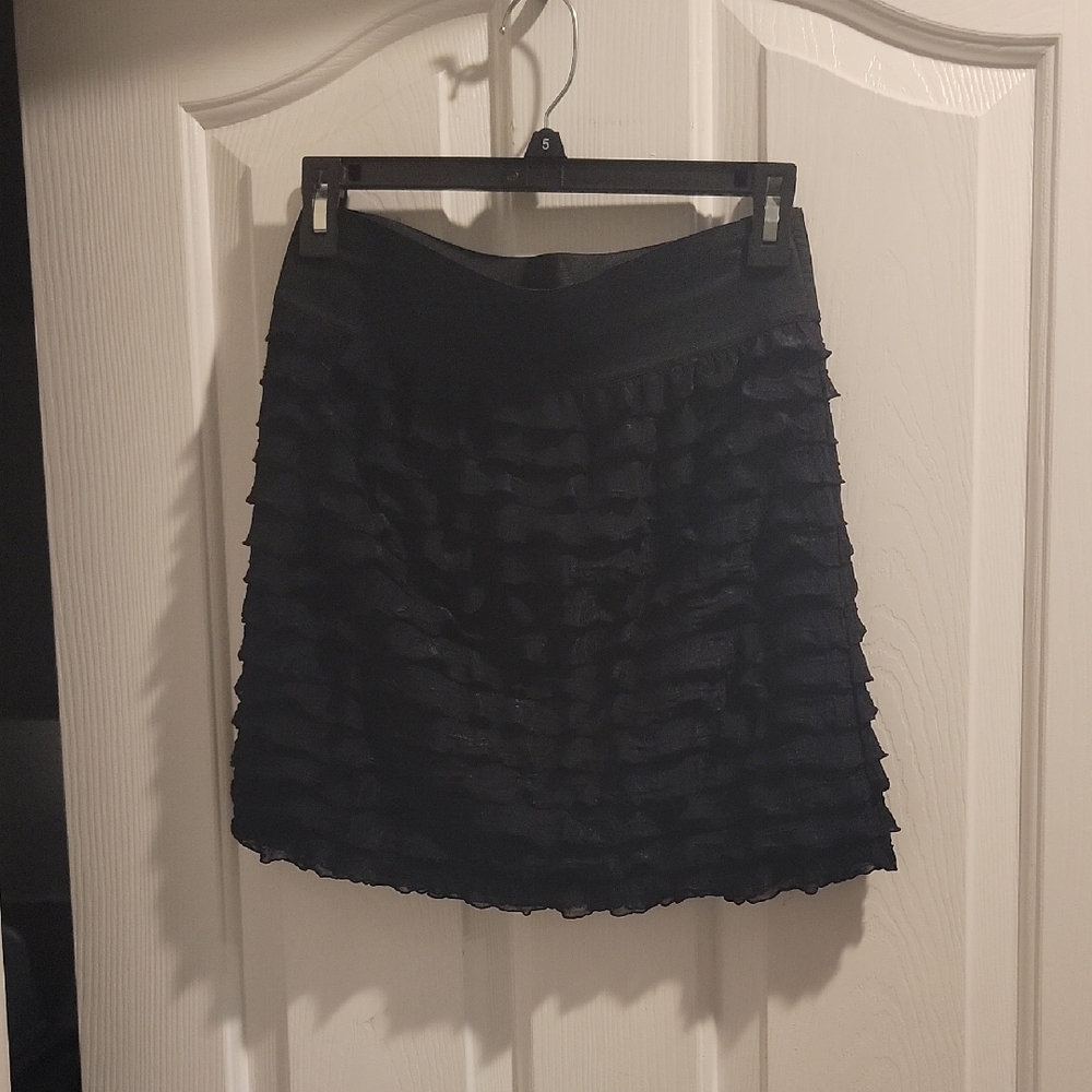 Vintage Express Black Layered Mini Skirt